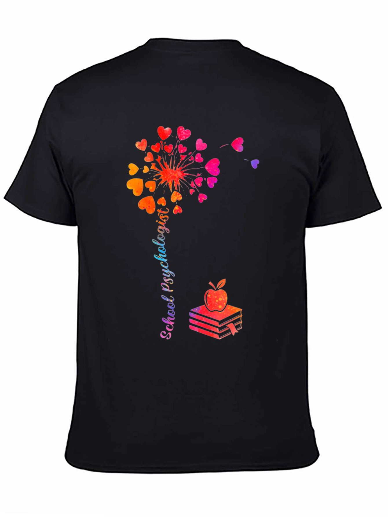 School Psychologist Dandelion Heart T-Shirt
