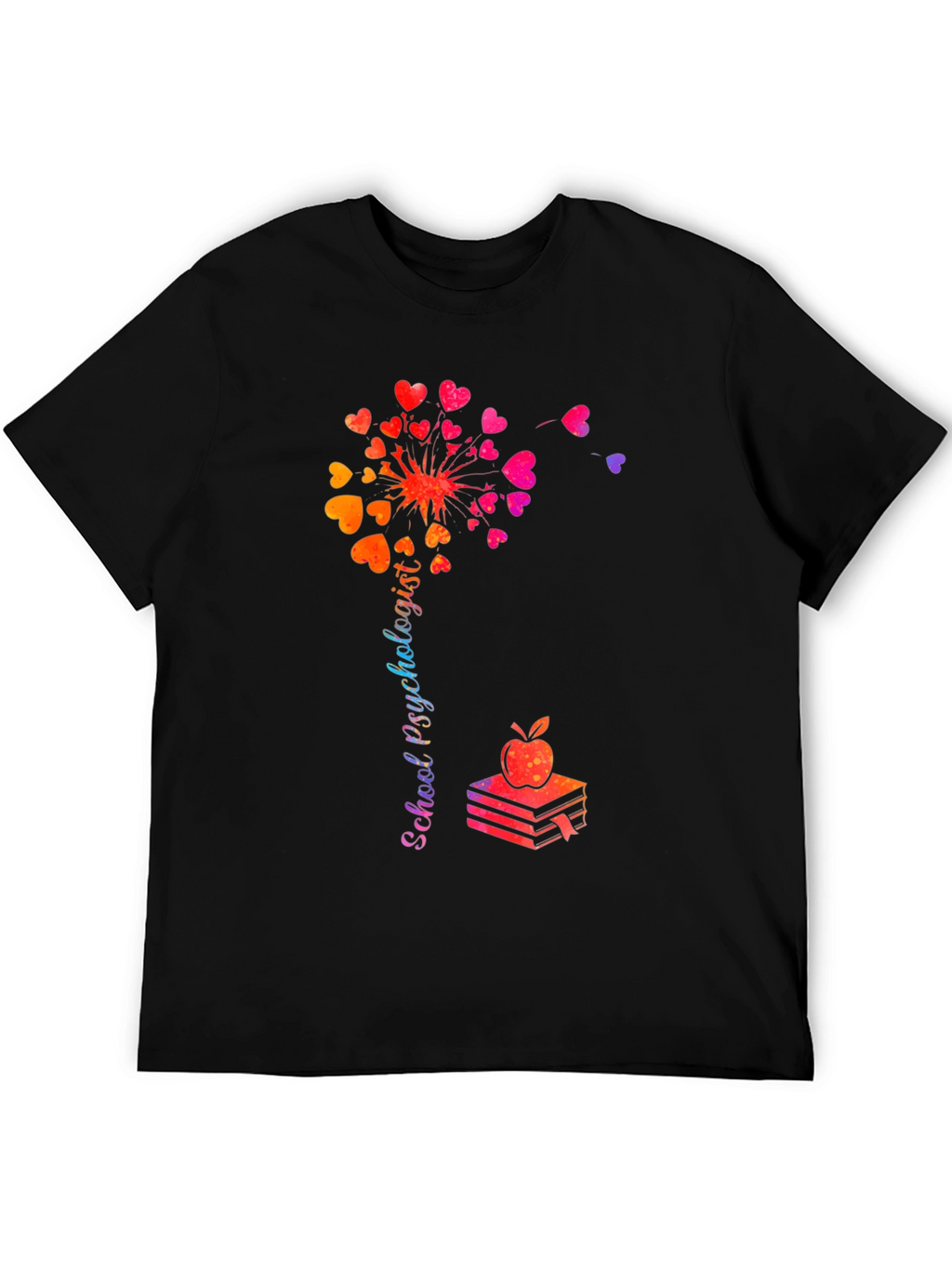 School Psychologist Dandelion Heart T-Shirt