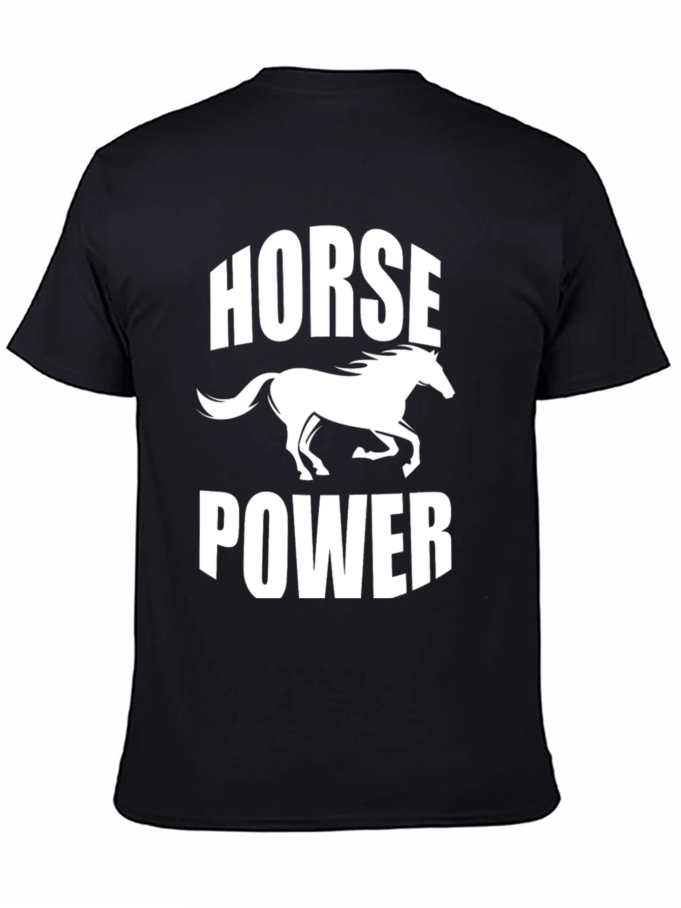 Horsepower Graphic Black Tee