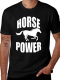Horsepower Graphic Black Tee
