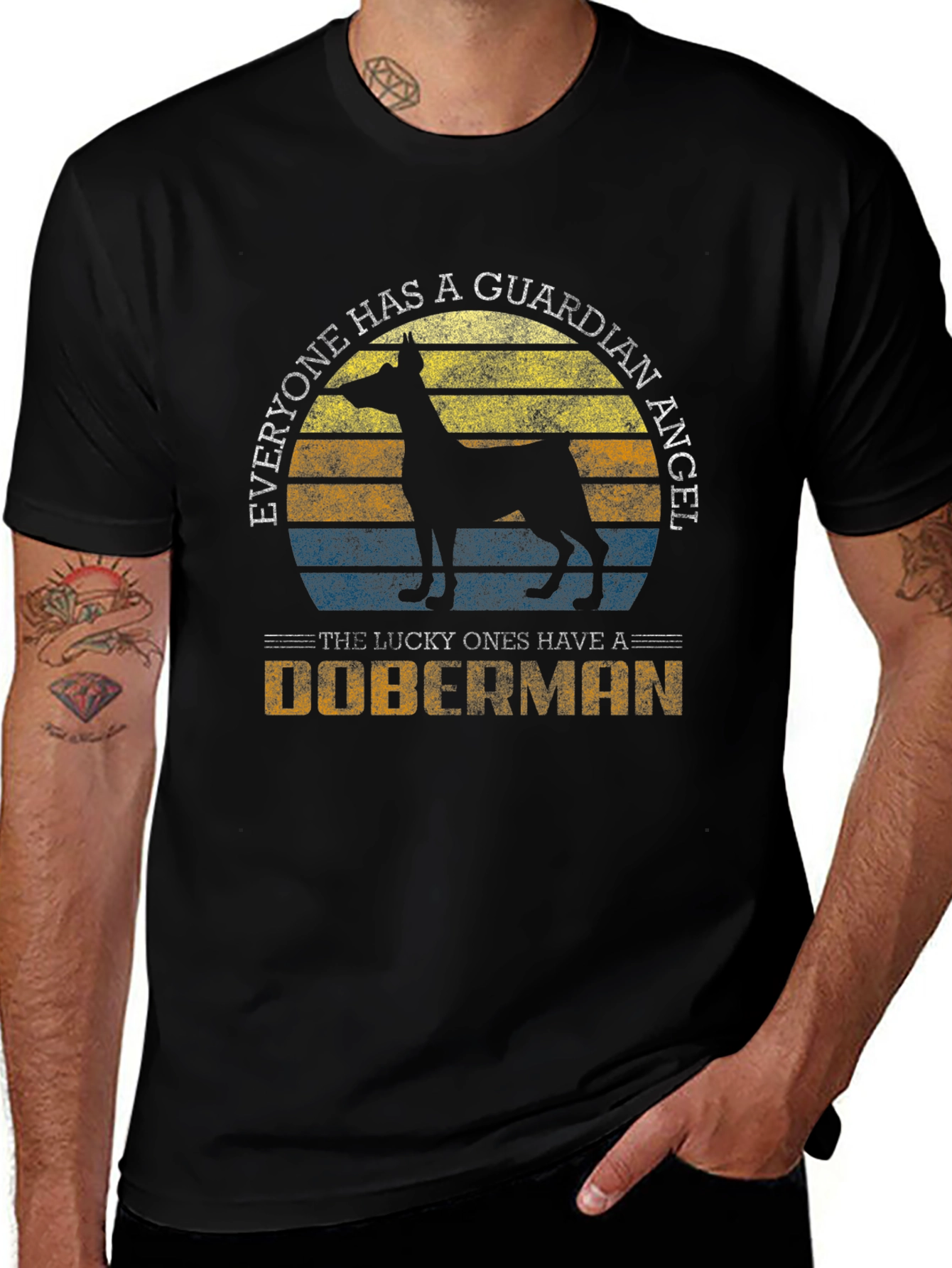 Doberman Guardian Angel Graphic Tee - Unisex
