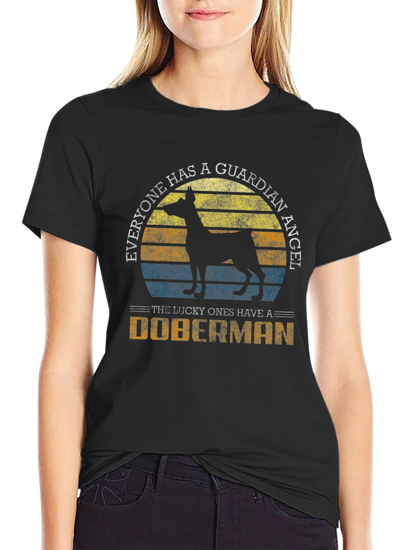 Doberman Guardian Angel Graphic Tee - Unisex