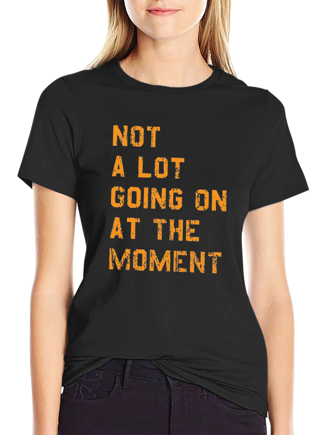Mens Not A Lot Going On Graphic Tee - Black