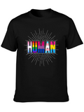 Human Pride T-Shirt LGBTQ+ Rainbow Graphic Tee
