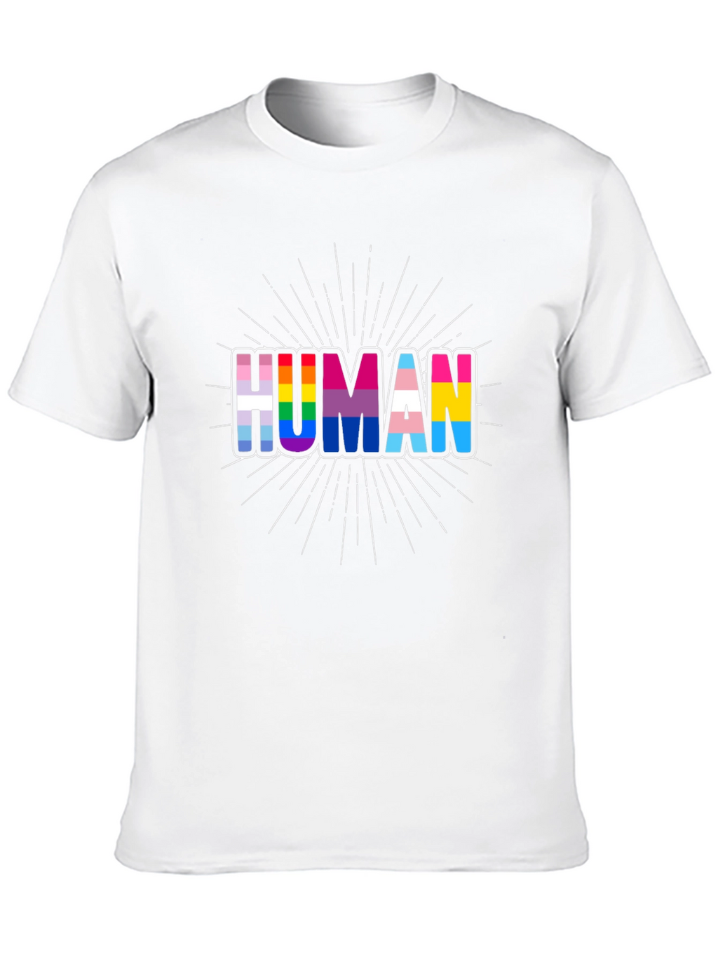 Human Pride T-Shirt LGBTQ+ Rainbow Graphic Tee