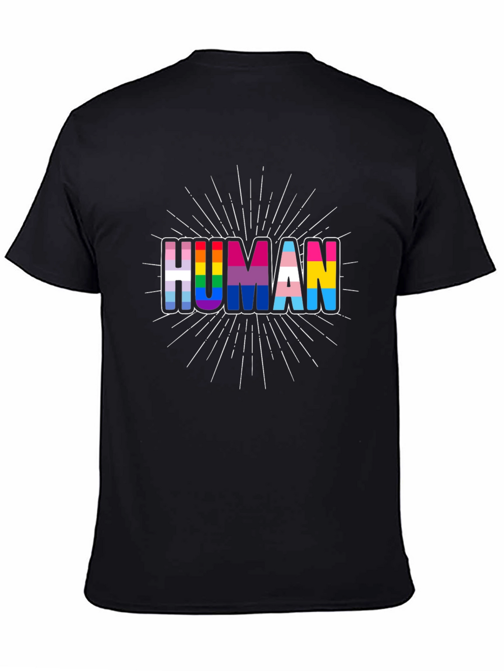 Human Pride T-Shirt LGBTQ+ Rainbow Graphic Tee