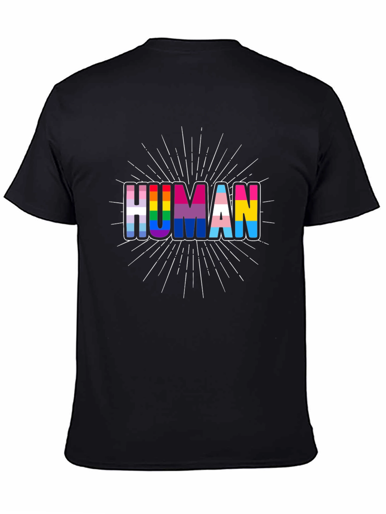 Human Pride T-Shirt LGBTQ+ Rainbow Graphic Tee