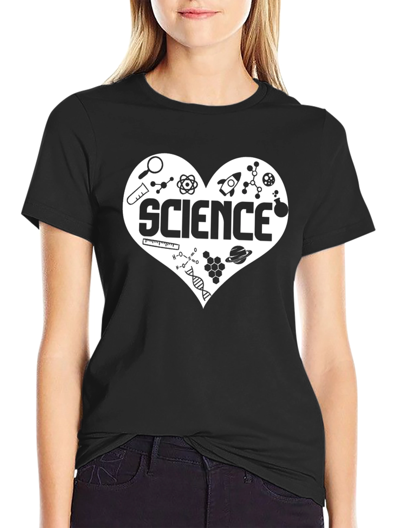 Science Love T-Shirt - Black