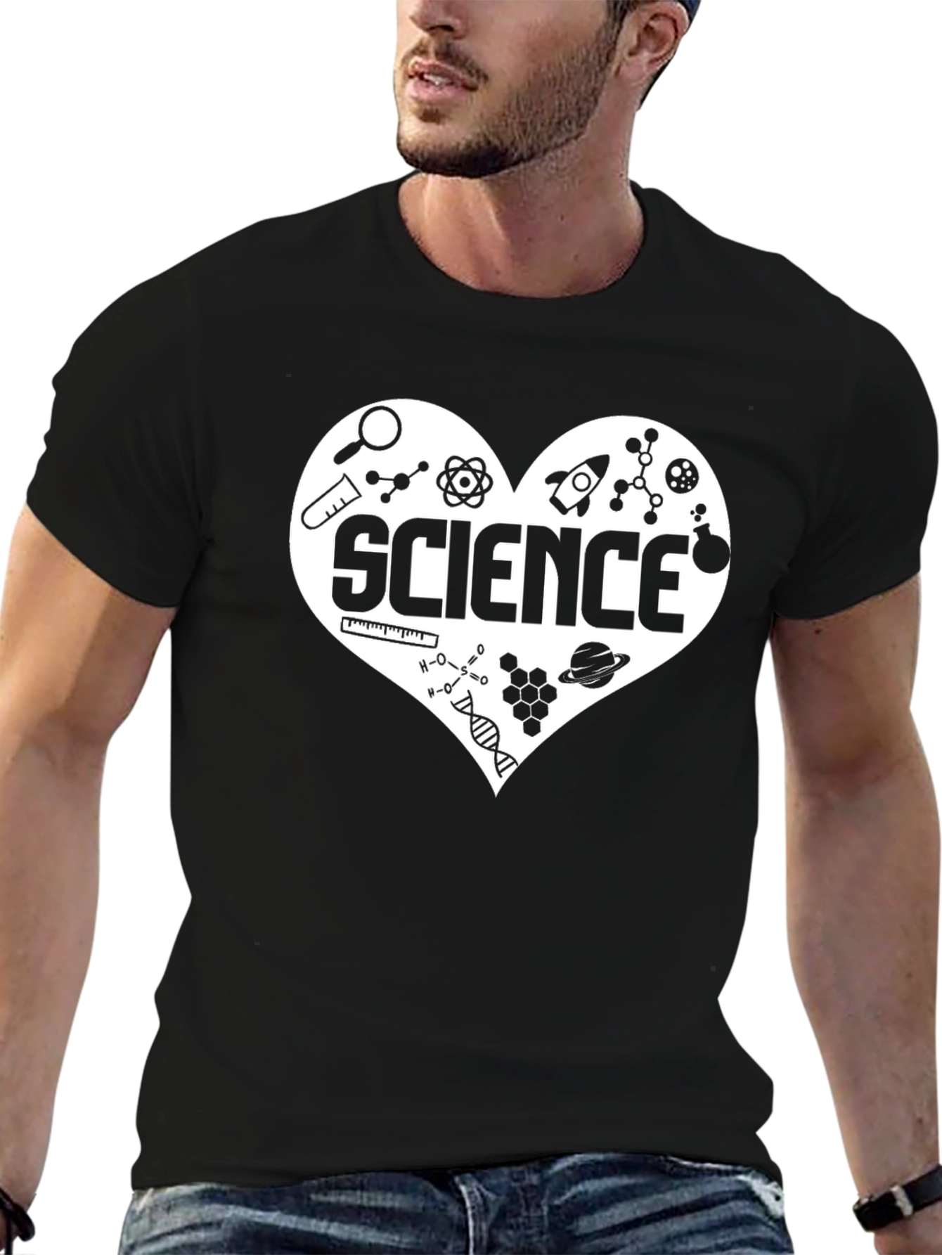 Science Love T-Shirt - Black