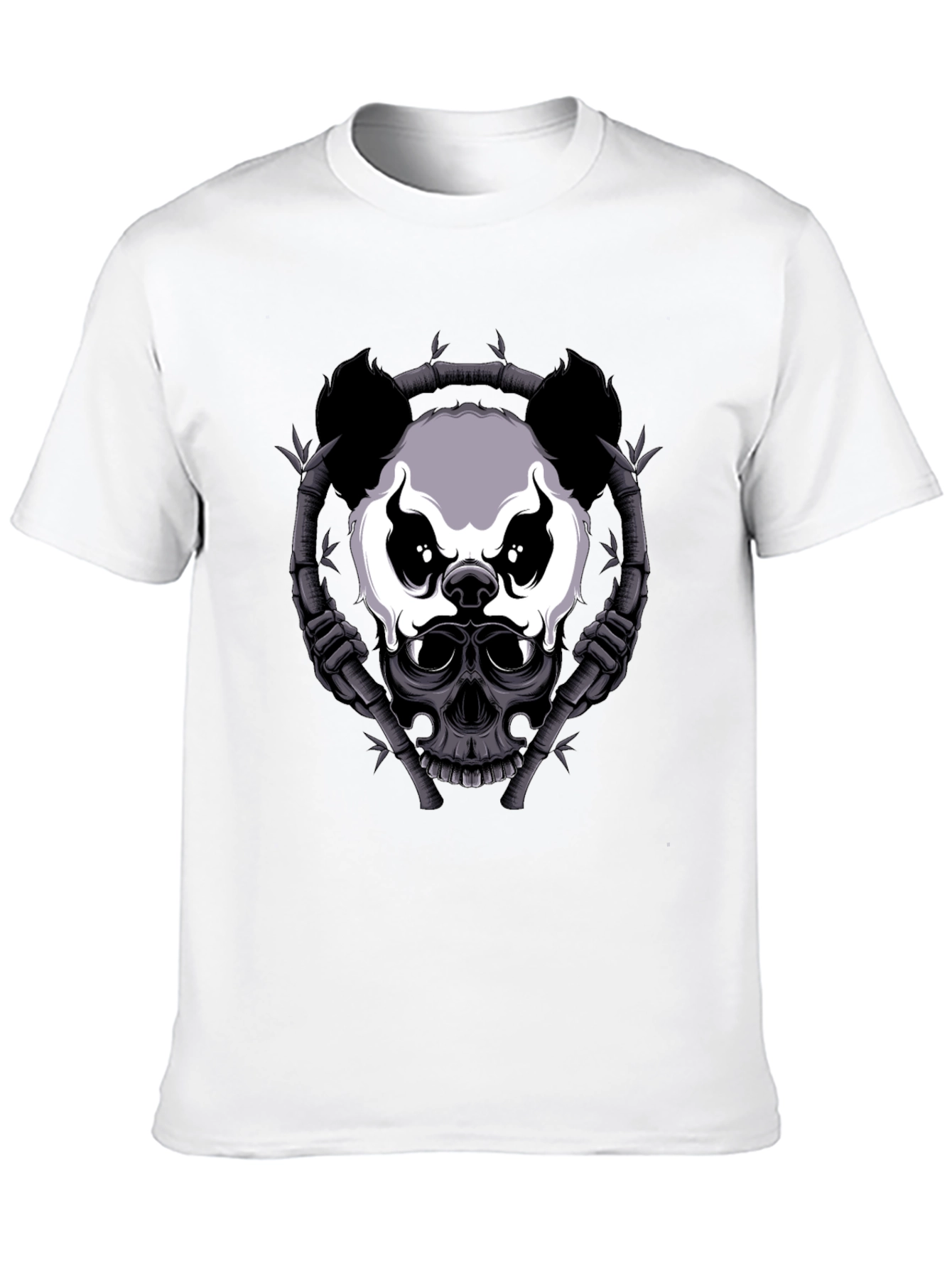 Panda Skull Bamboo T-Shirt - Dark Graphic Tee
