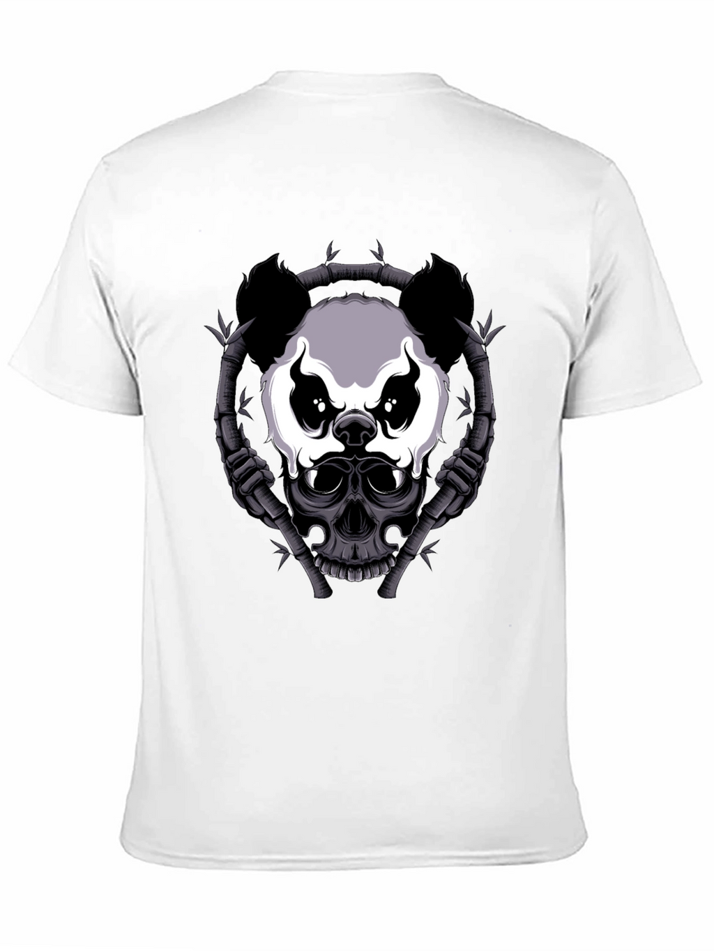 Panda Skull Bamboo T-Shirt - Dark Graphic Tee