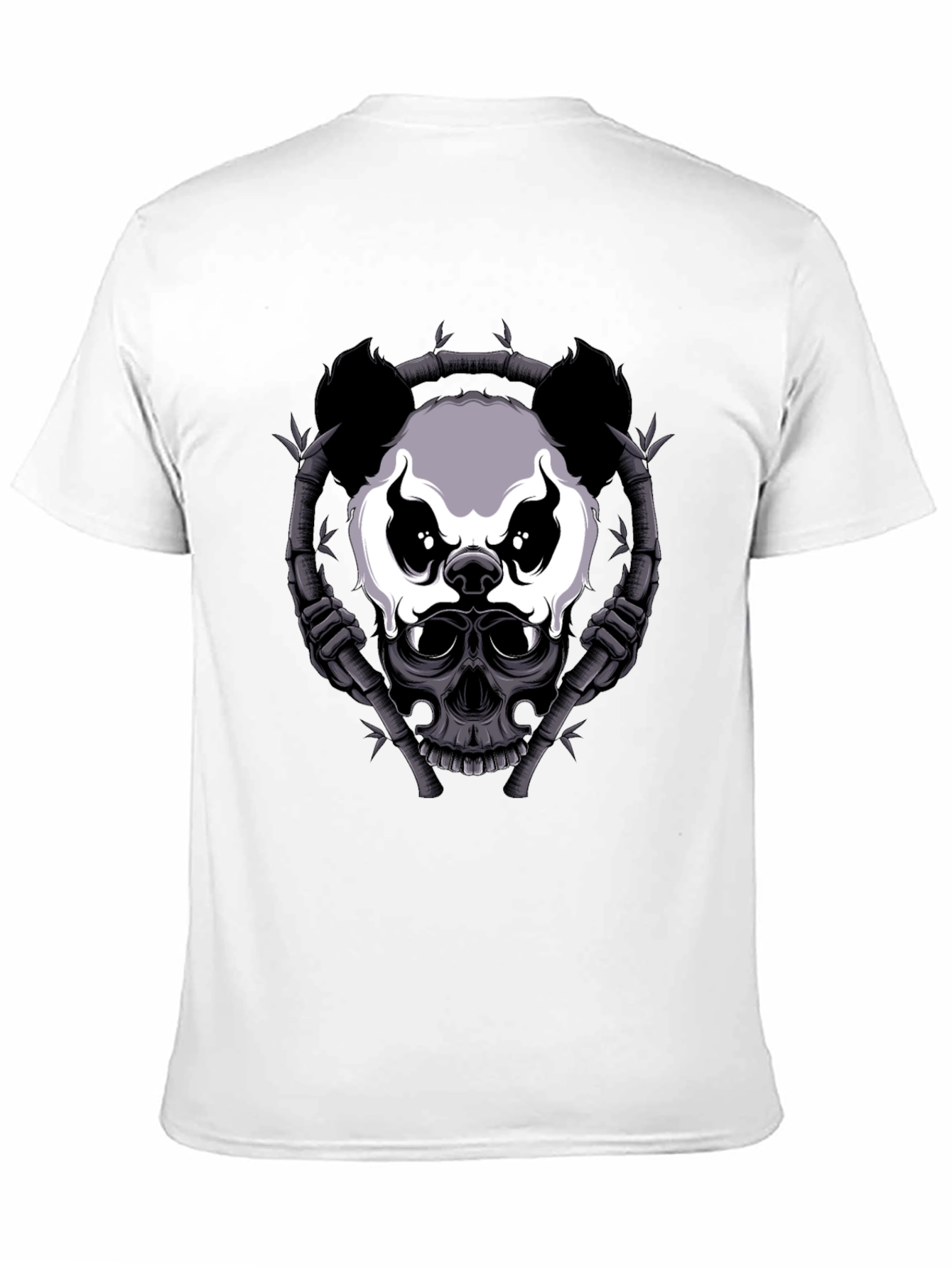 Panda Skull Bamboo T-Shirt - Dark Graphic Tee