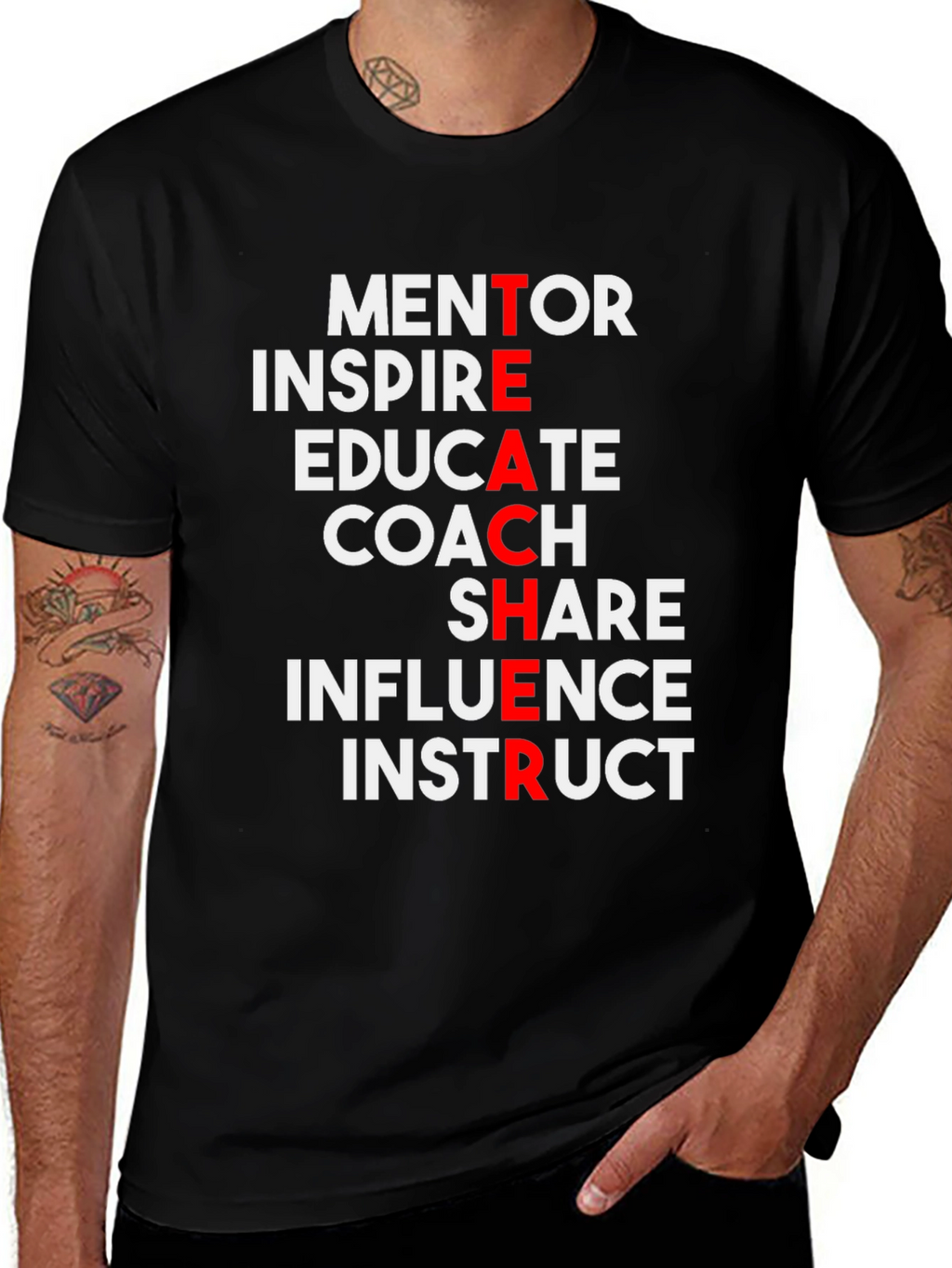 Teacher Definition T-Shirt - Mentor Inspire Educate