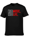 No Music No Life T-Shirt - Music Lover Tee
