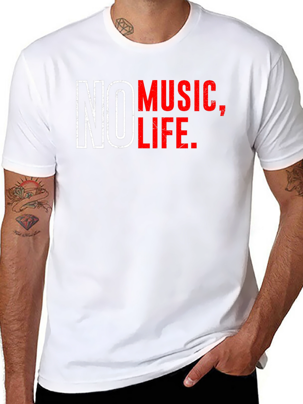No Music No Life T-Shirt - Music Lover Tee