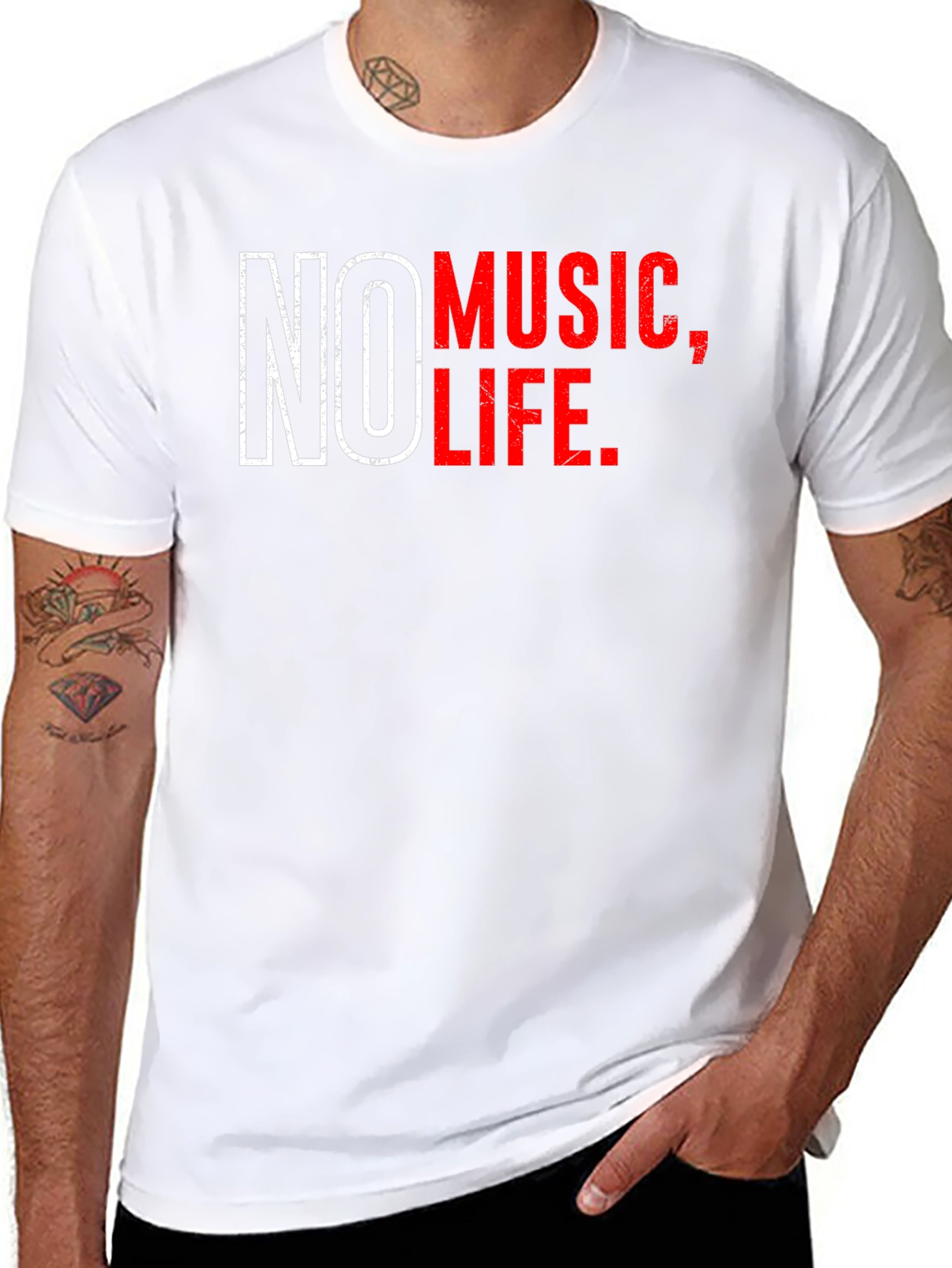 No Music No Life T-Shirt - Music Lover Tee