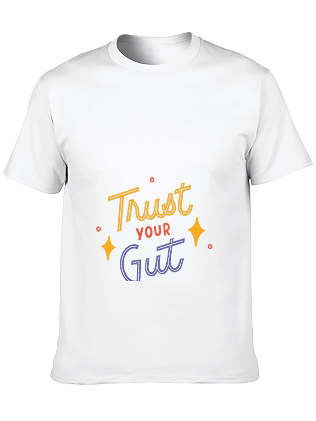 Trust Your Gut Graphic Tee - Black Casual T-Shirt