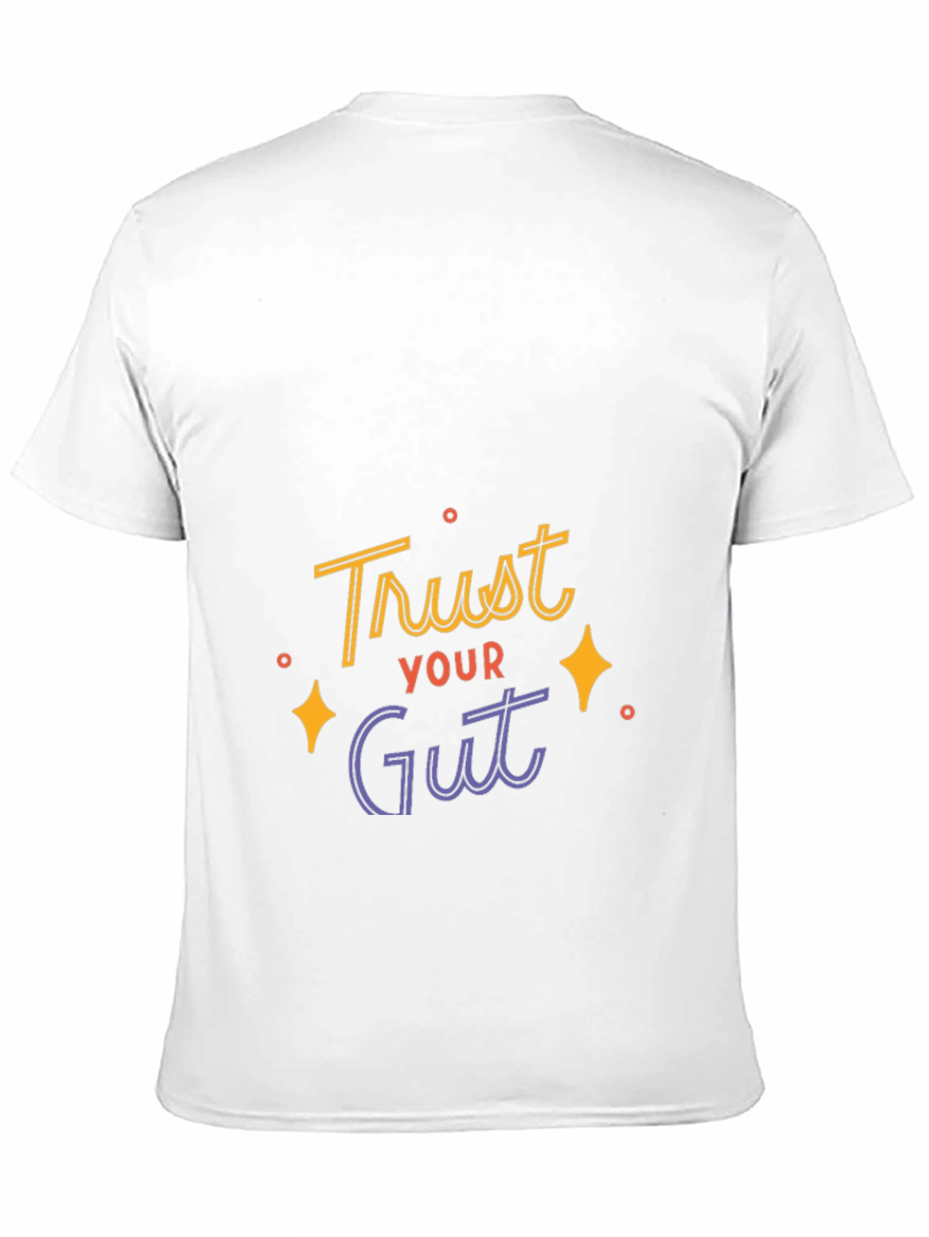 Trust Your Gut Graphic Tee - Black Casual T-Shirt