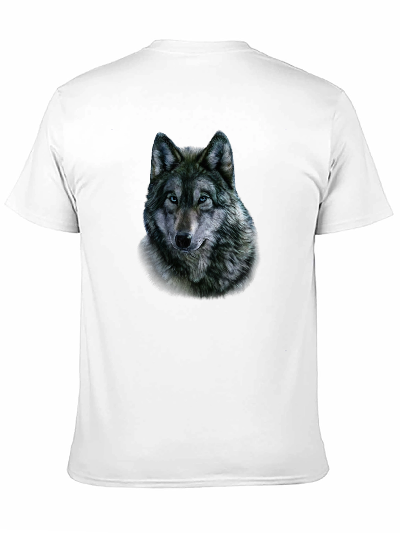 Wolf Graphic Print Black T-Shirt