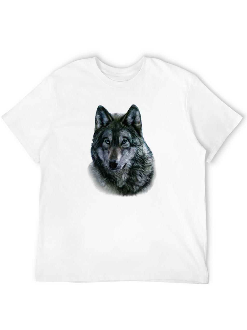 Wolf Graphic Print Black T-Shirt