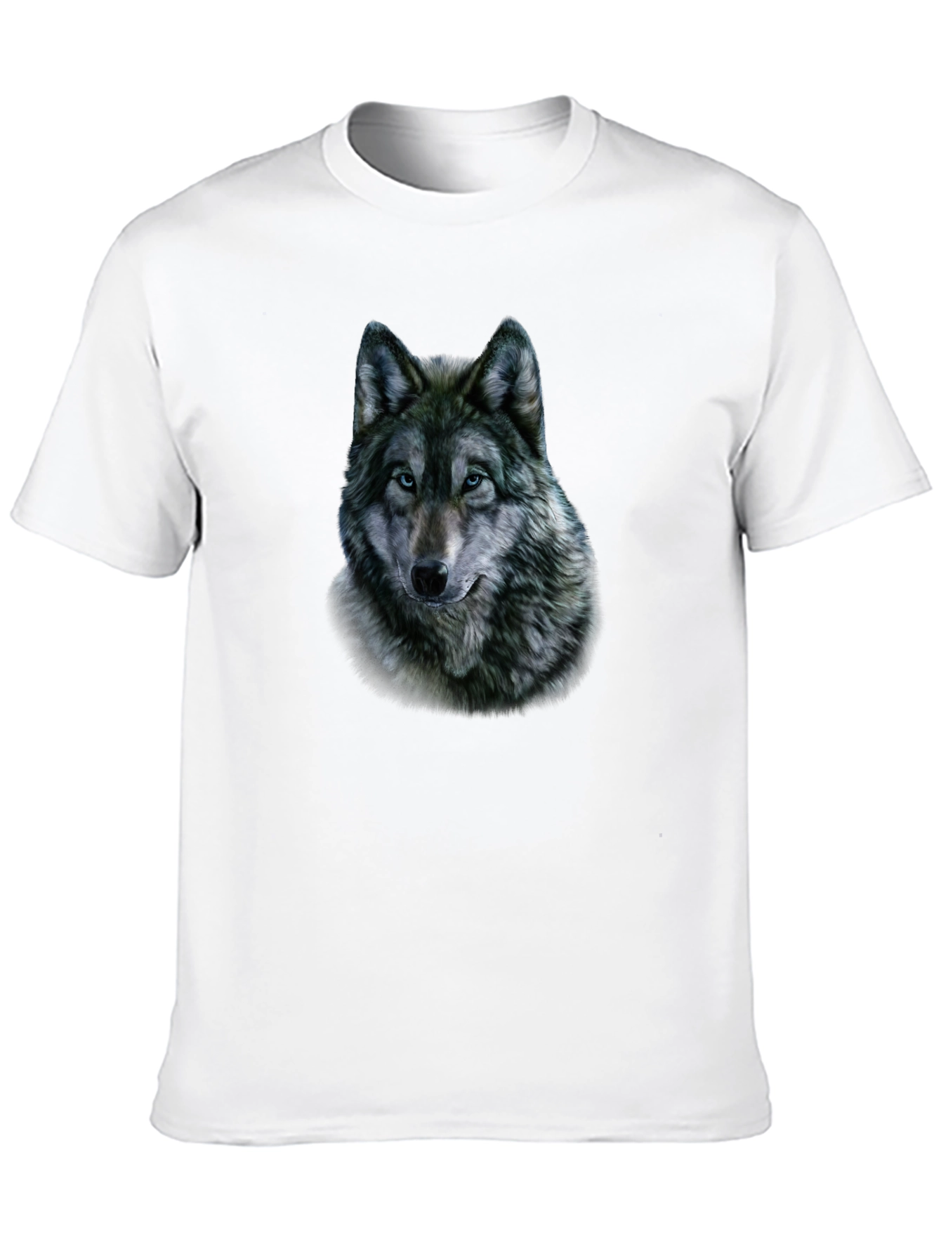Wolf Graphic Print Black T-Shirt