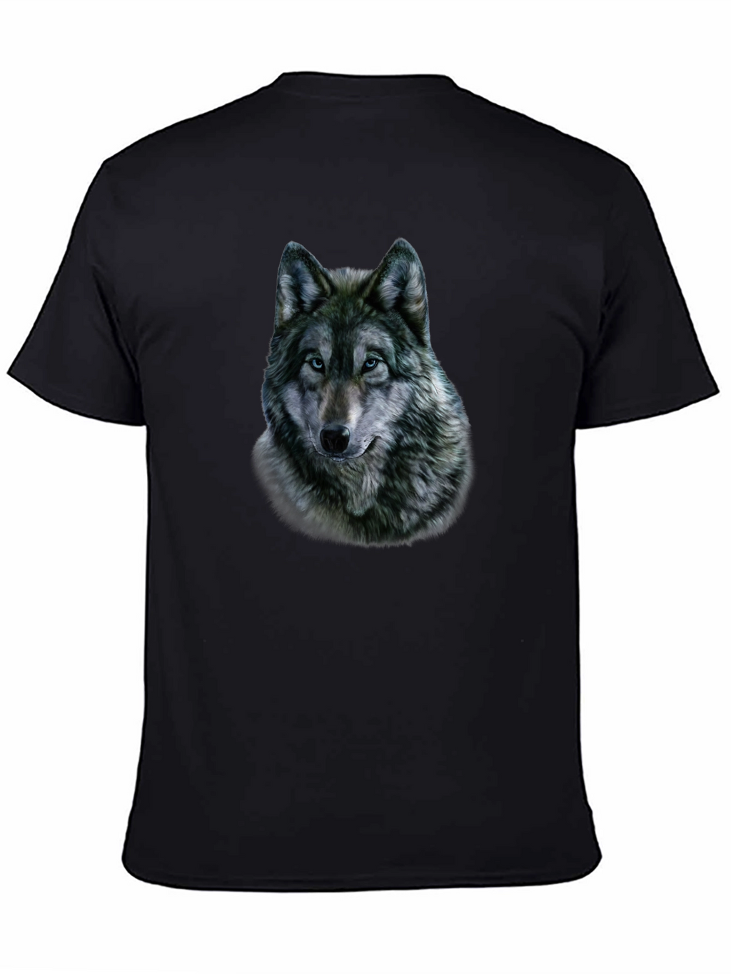 Wolf Graphic Print Black T-Shirt