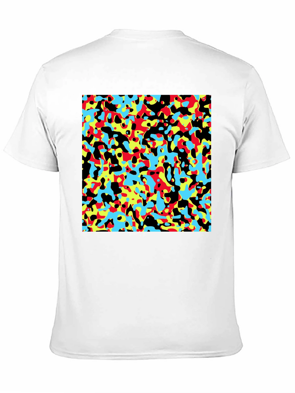 Abstract Pattern Black Crew Neck T-Shirt