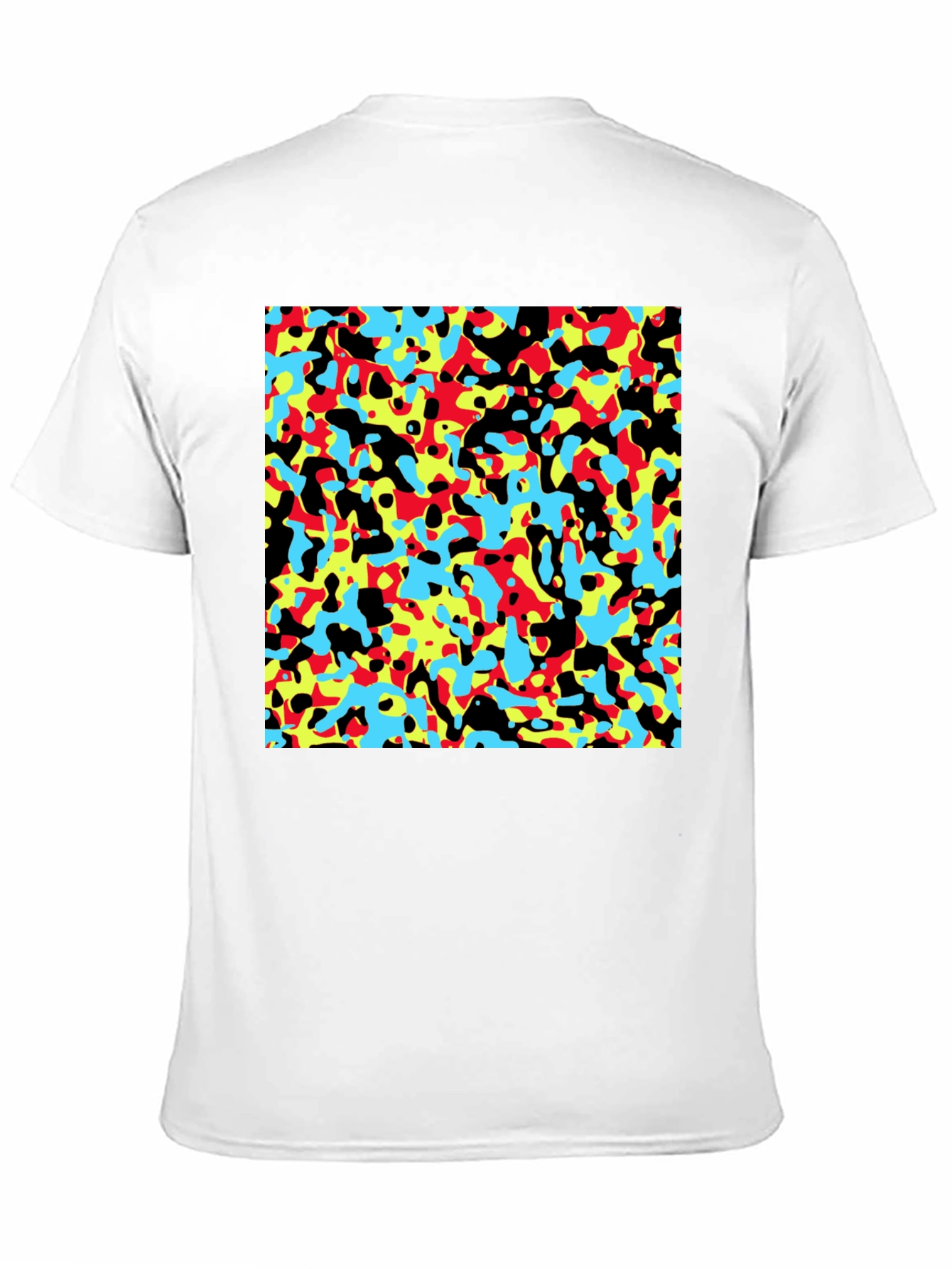 Abstract Pattern Black Crew Neck T-Shirt
