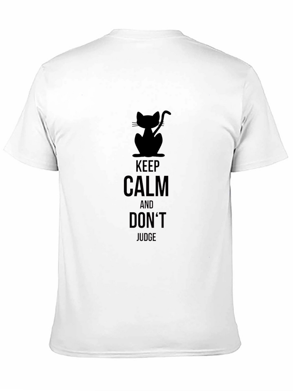 Keep Calm Cat Graphic Tee - Unisex Black T-Shirt