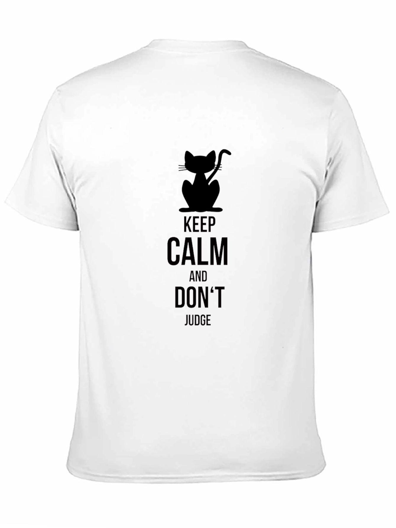 Keep Calm Cat Graphic Tee - Unisex Black T-Shirt