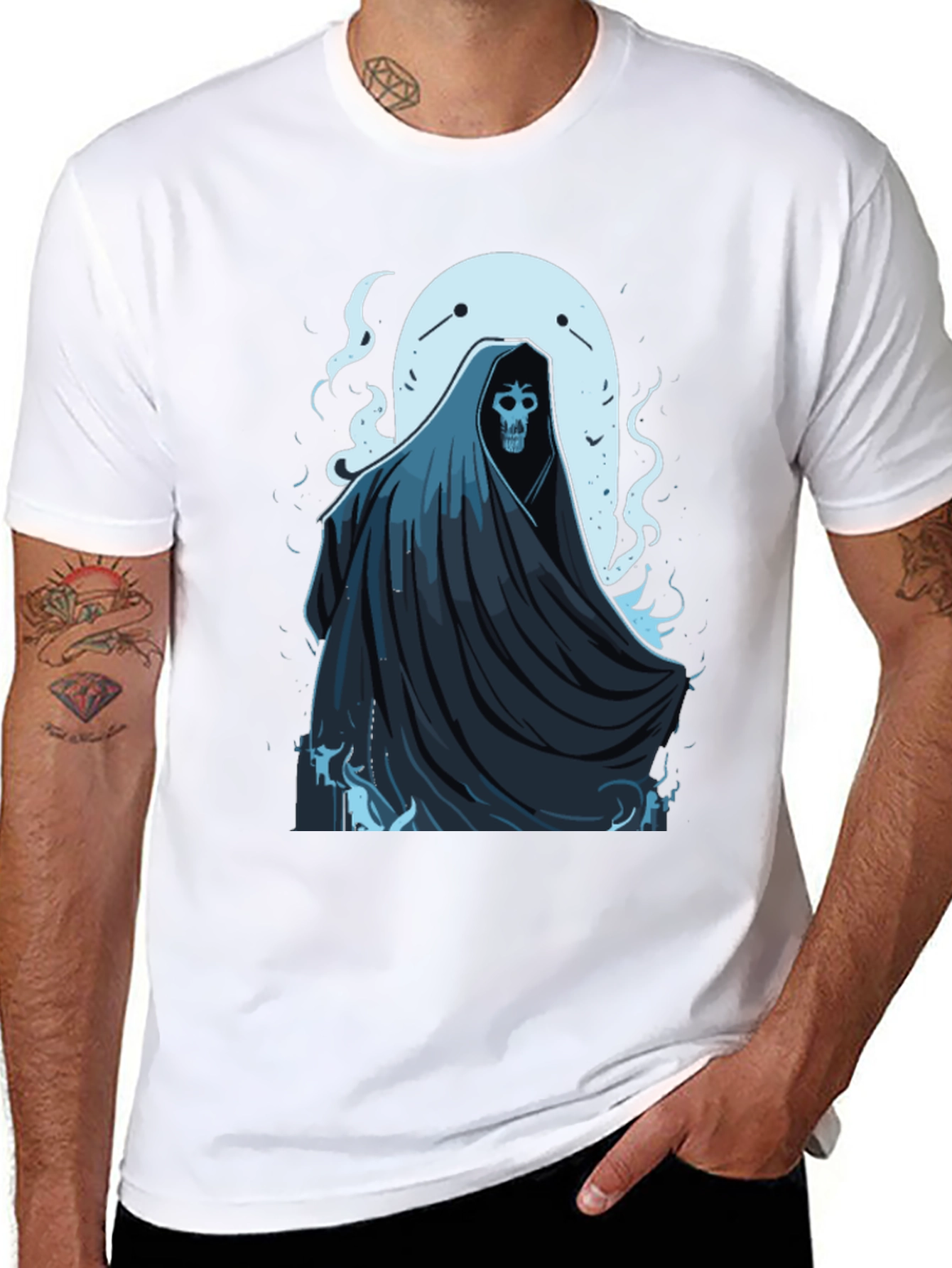 Grim Reaper Graphic Tee -  Black T-Shirt