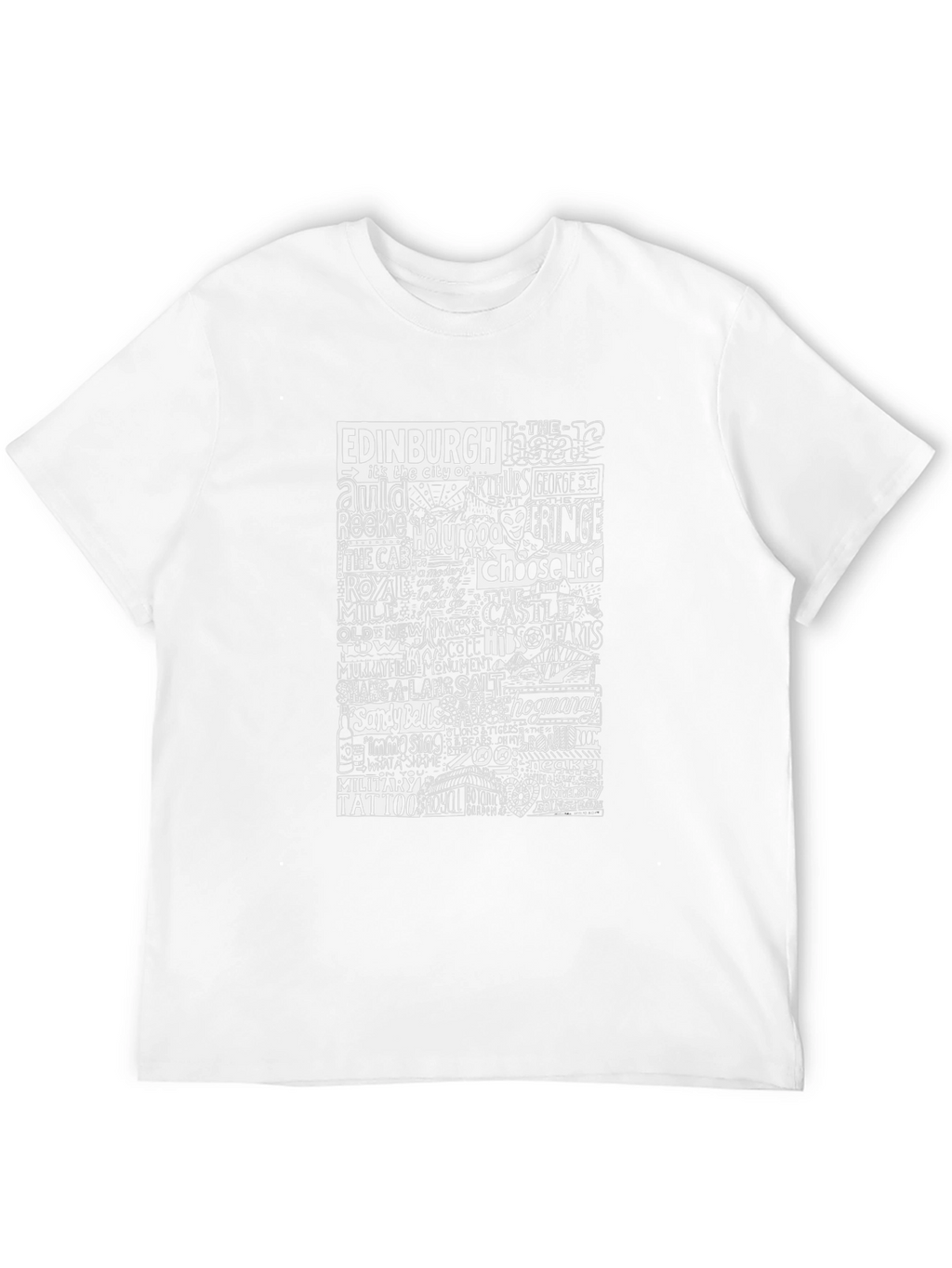 Edinburgh Typography Graphic Black T-Shirt