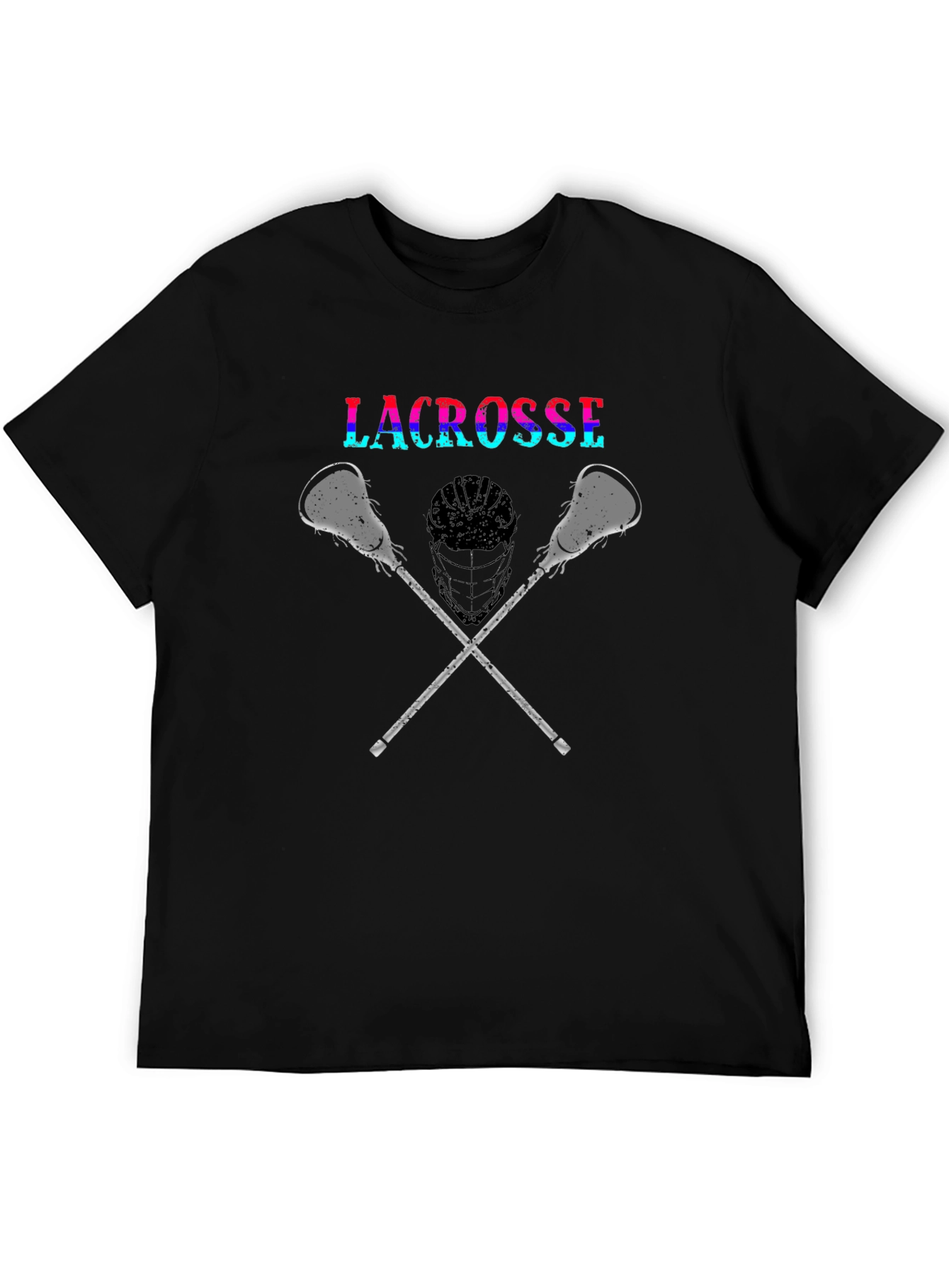 Lacrosse Graphic Tee - Sporty Black T-Shirt