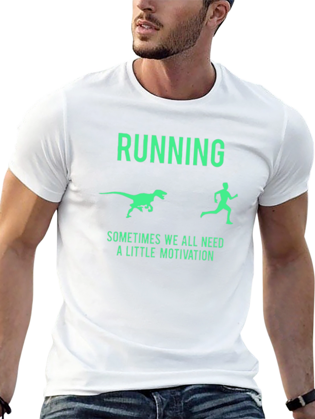 Running Dinosaur Motivation Graphic Tee