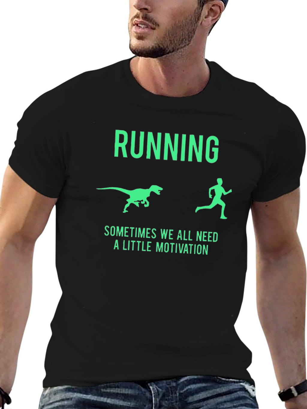 Running Dinosaur Motivation Graphic Tee