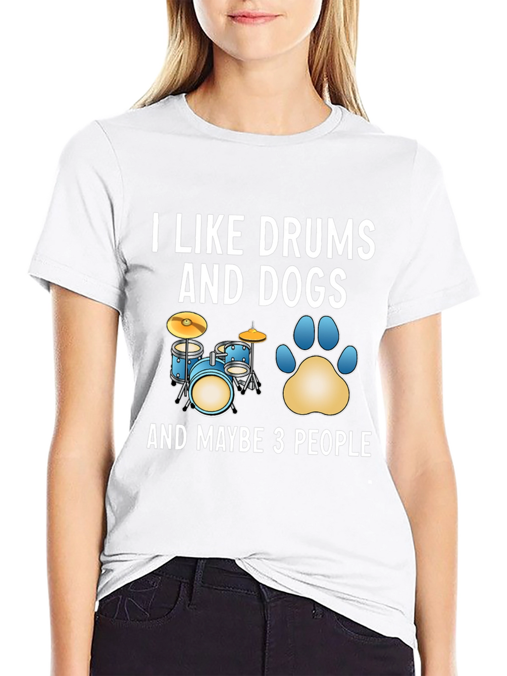 I Like Drums and Dogs Graphic T-Shirt