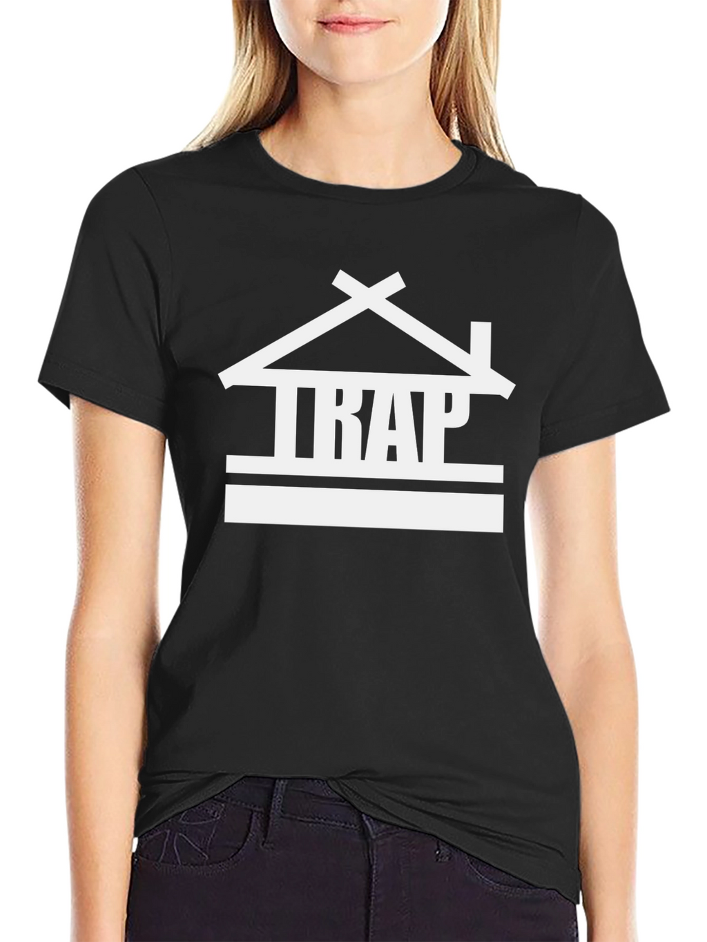 Trap House Graphic Tee - Stylish Black T-Shirt