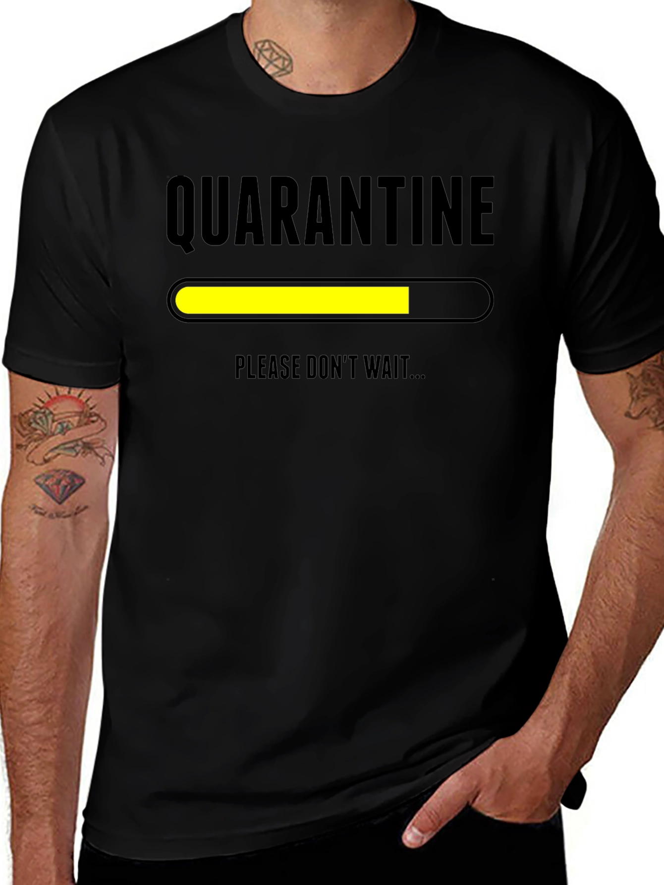 Quarantine Loading T-Shirt - Please Dont Wait Funny Graphic Tee