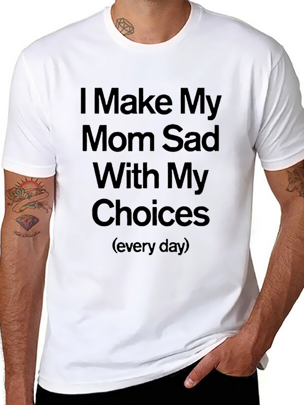 Humorous I Make My Mom Sad Graphic Tee