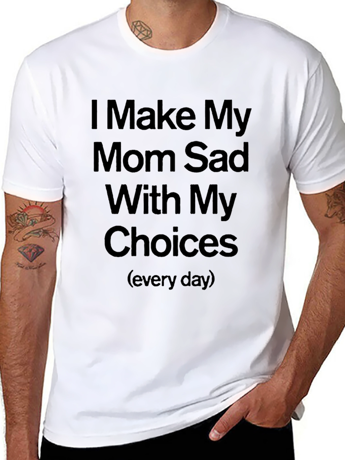 Humorous I Make My Mom Sad Graphic Tee
