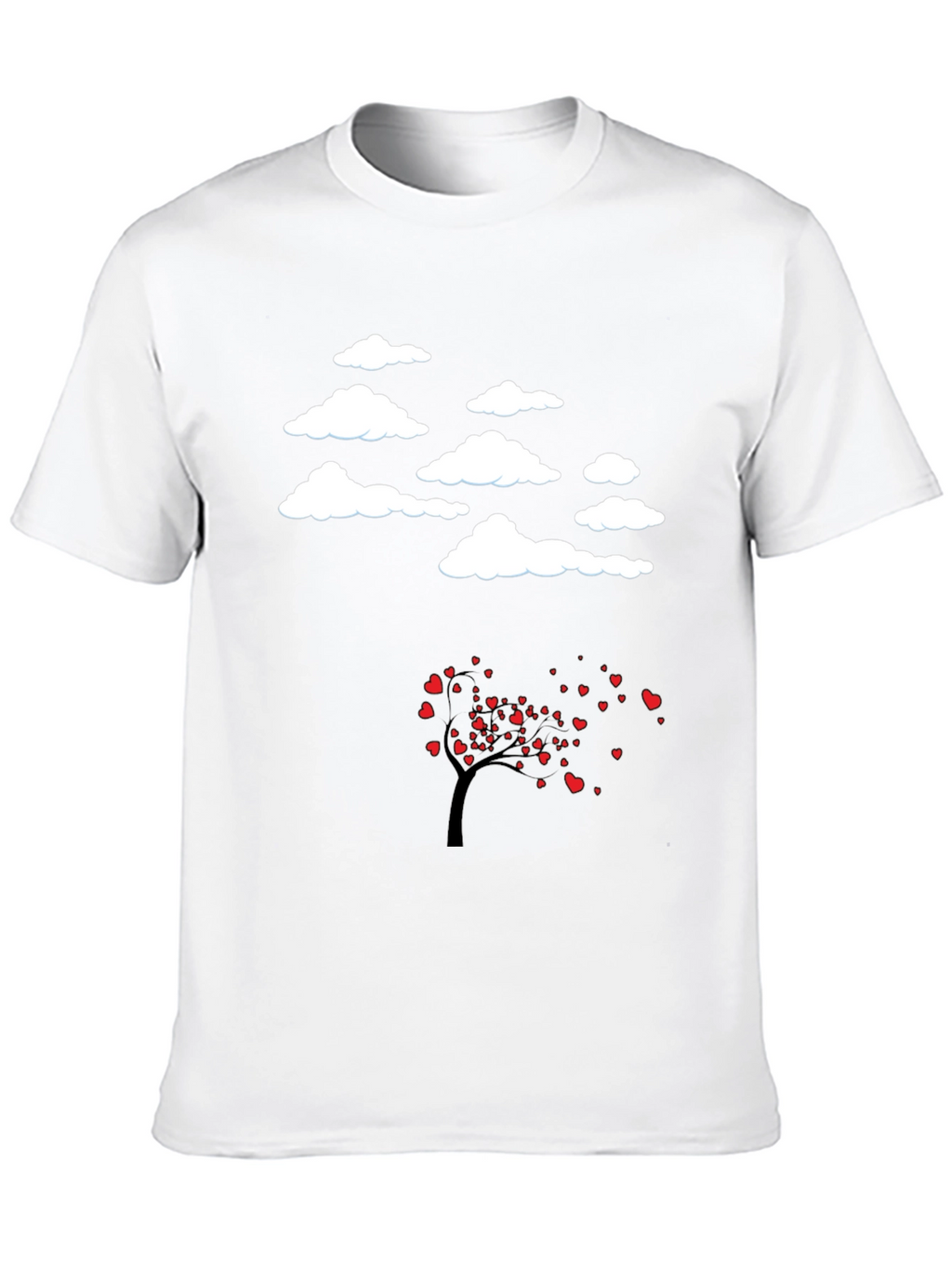 Cloud & Love Tree Black T-Shirt