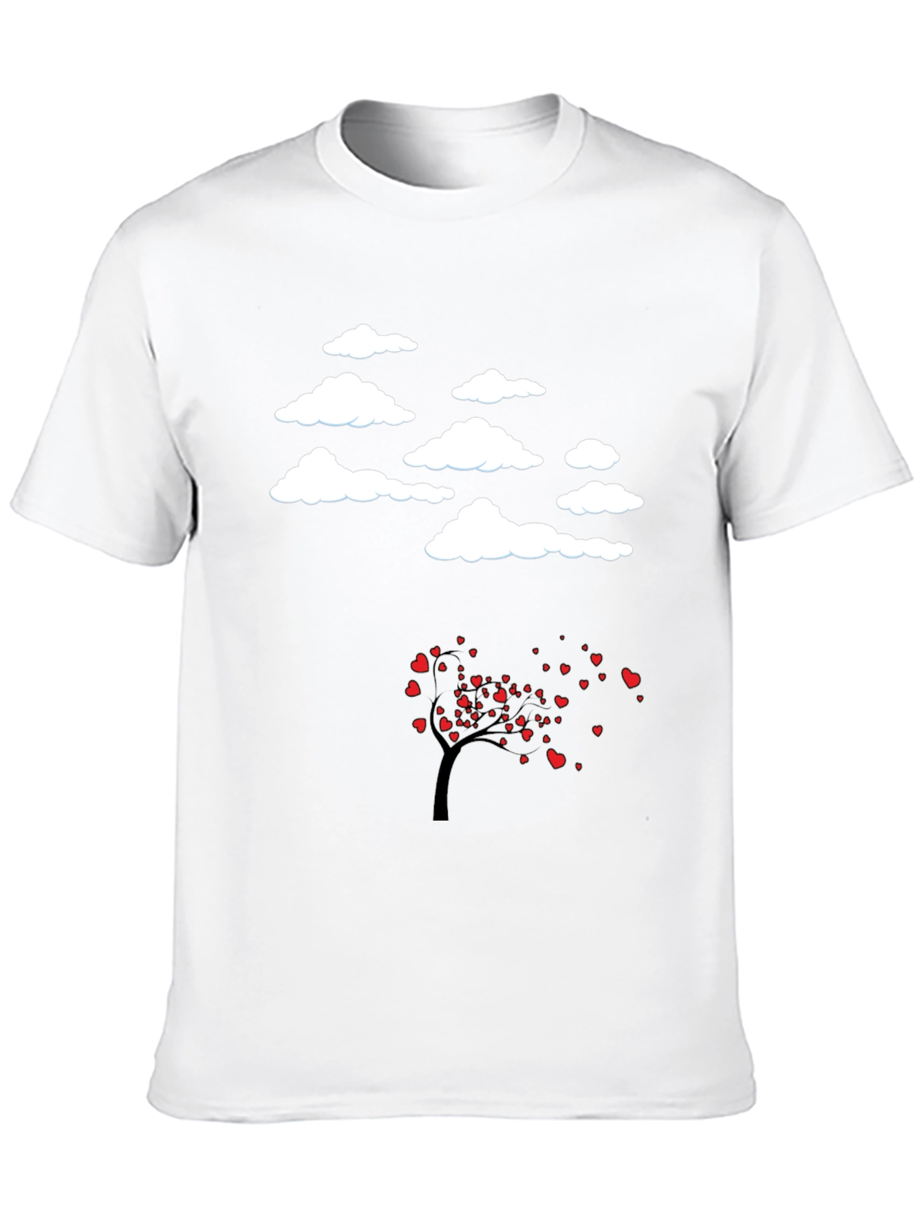 Cloud & Love Tree Black T-Shirt