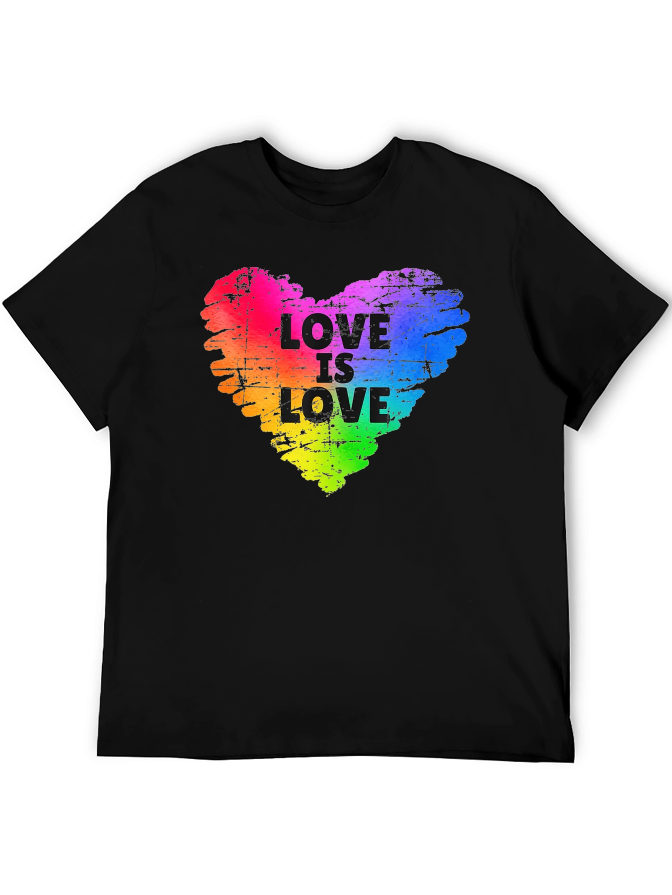 Love Is Love Rainbow Heart Graphic Tee - LGBTQ+ Pride Shirt