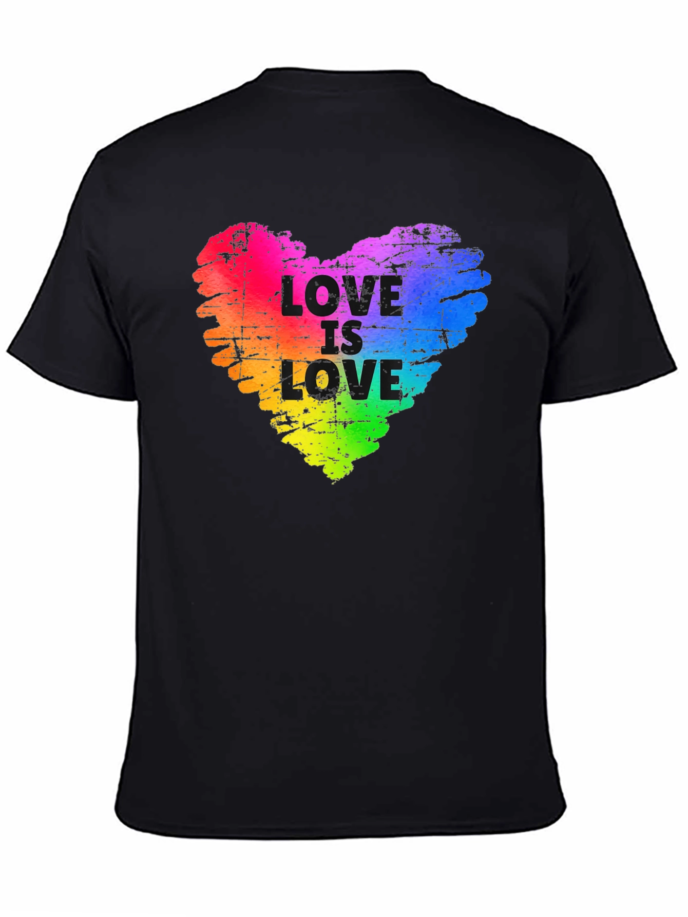 Love Is Love Rainbow Heart Graphic Tee - LGBTQ+ Pride Shirt