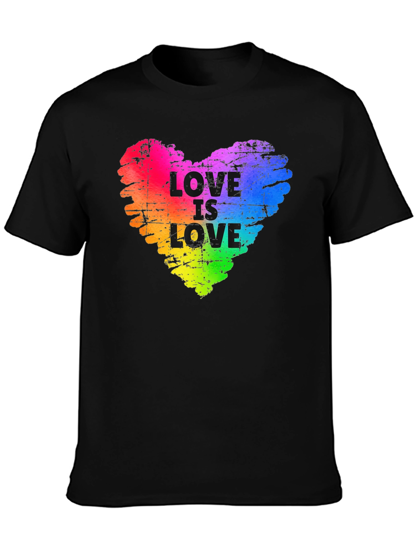 Love Is Love Rainbow Heart Graphic Tee - LGBTQ+ Pride Shirt