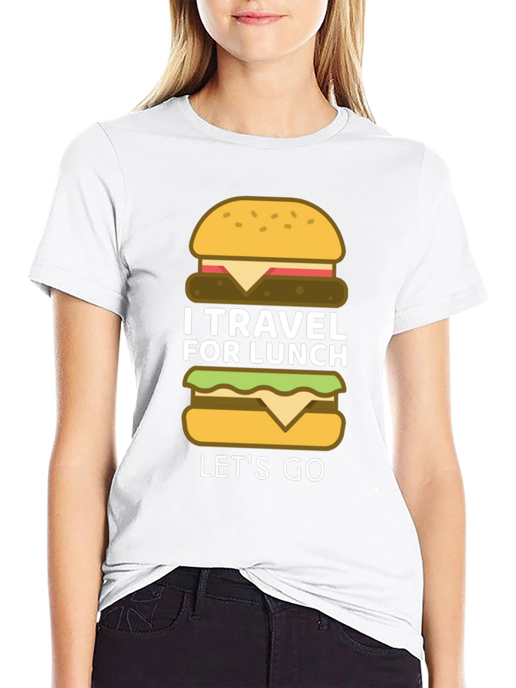 I Travel for Lunch - Funny Burger T-Shirt