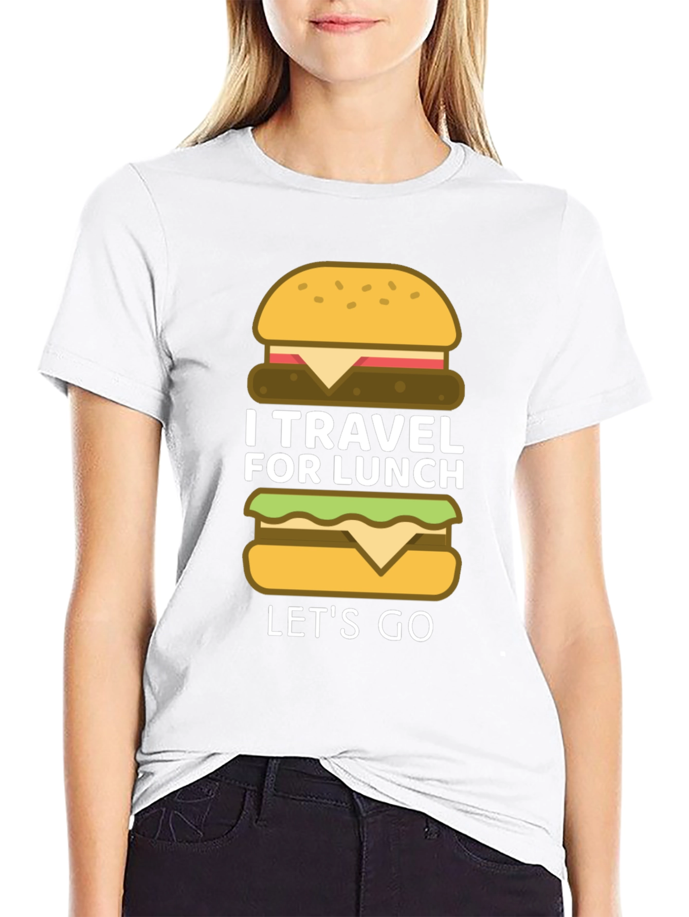 I Travel for Lunch - Funny Burger T-Shirt