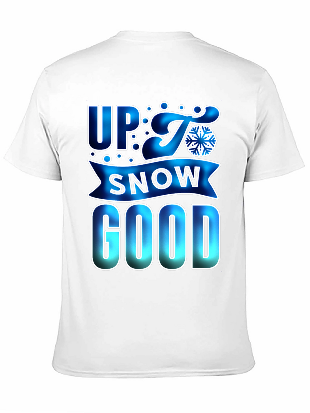 Up to Snow Good Mens Black T-Shirt