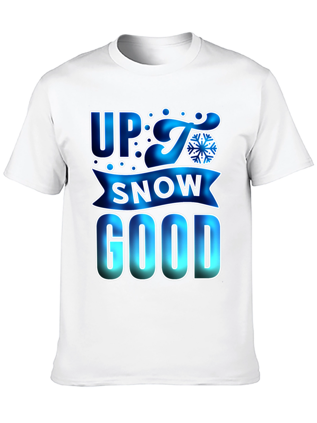 Up to Snow Good Mens Black T-Shirt