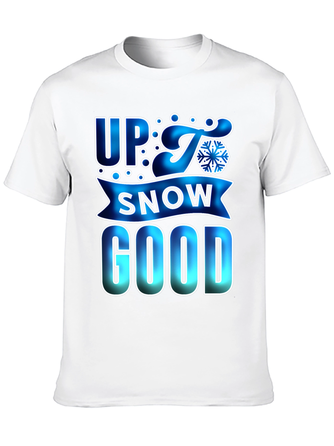 Up to Snow Good Mens Black T-Shirt